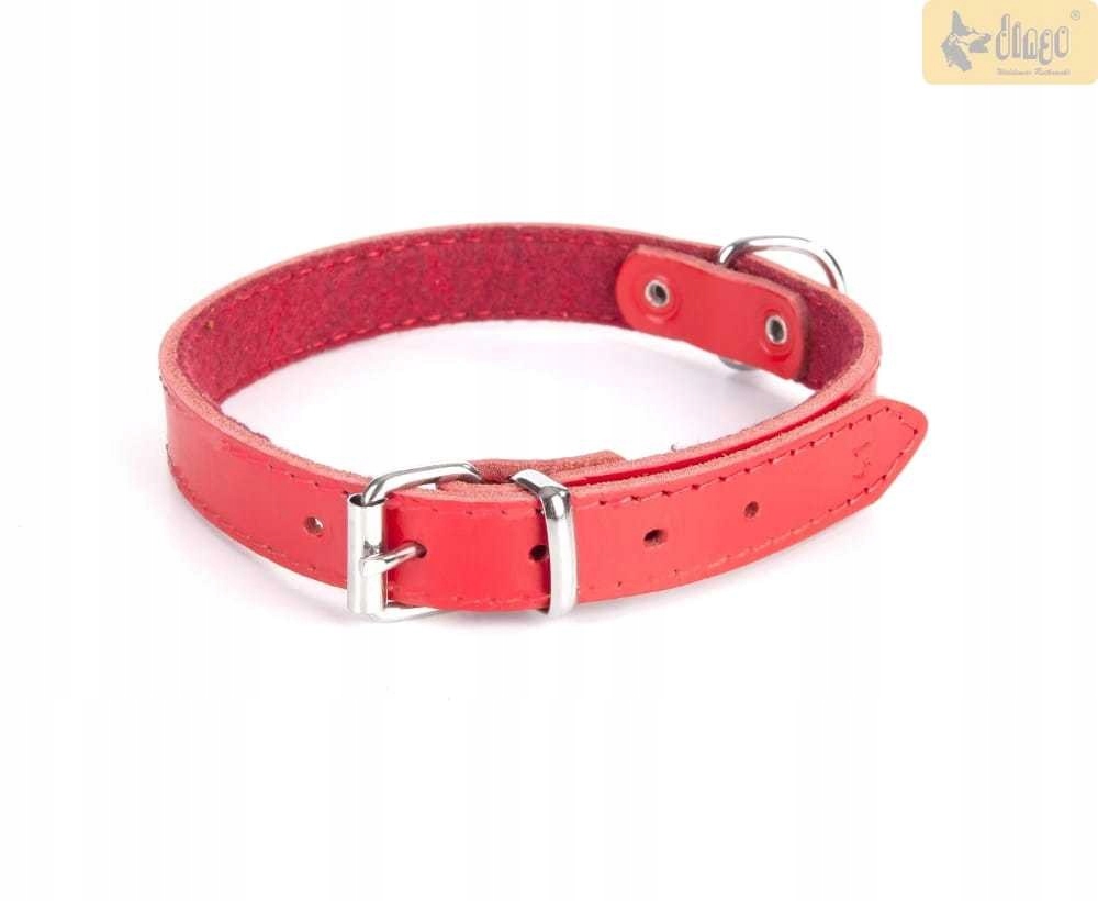 Obroża Dingo skóra filc 4 x 80 cm Czerwony-Zdjęcie-0