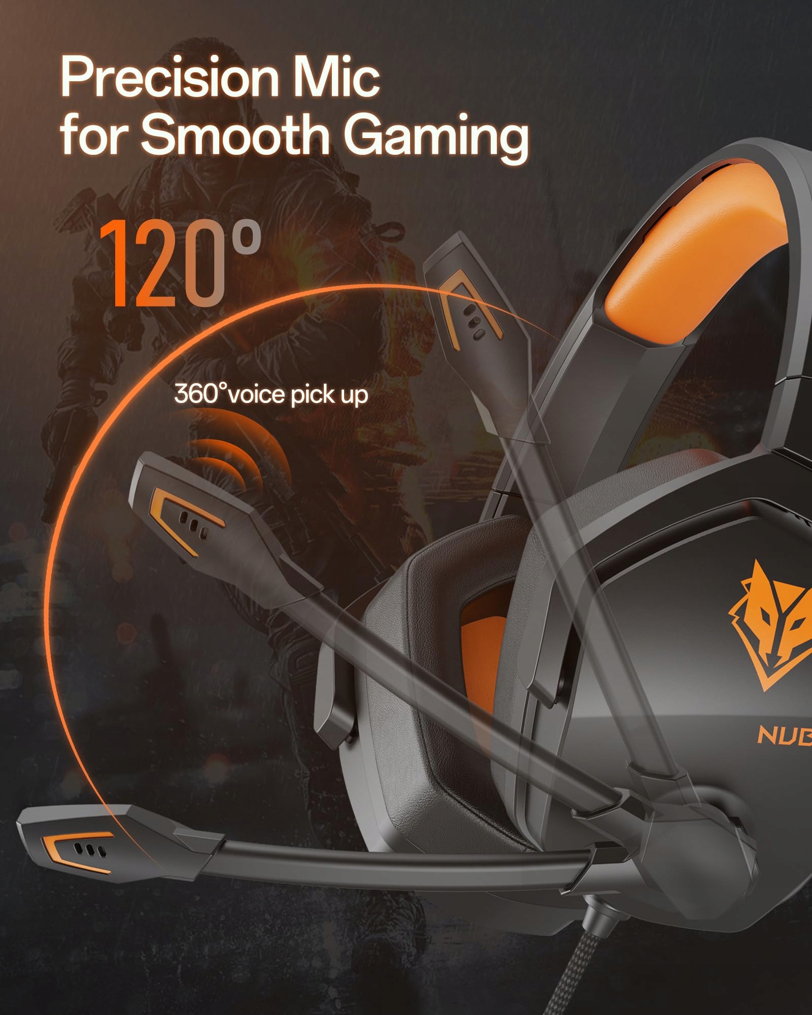 NUBWO N16 Gaming Headset z Mikrofonem Stereo PS5 Xbox One — miniatura 4