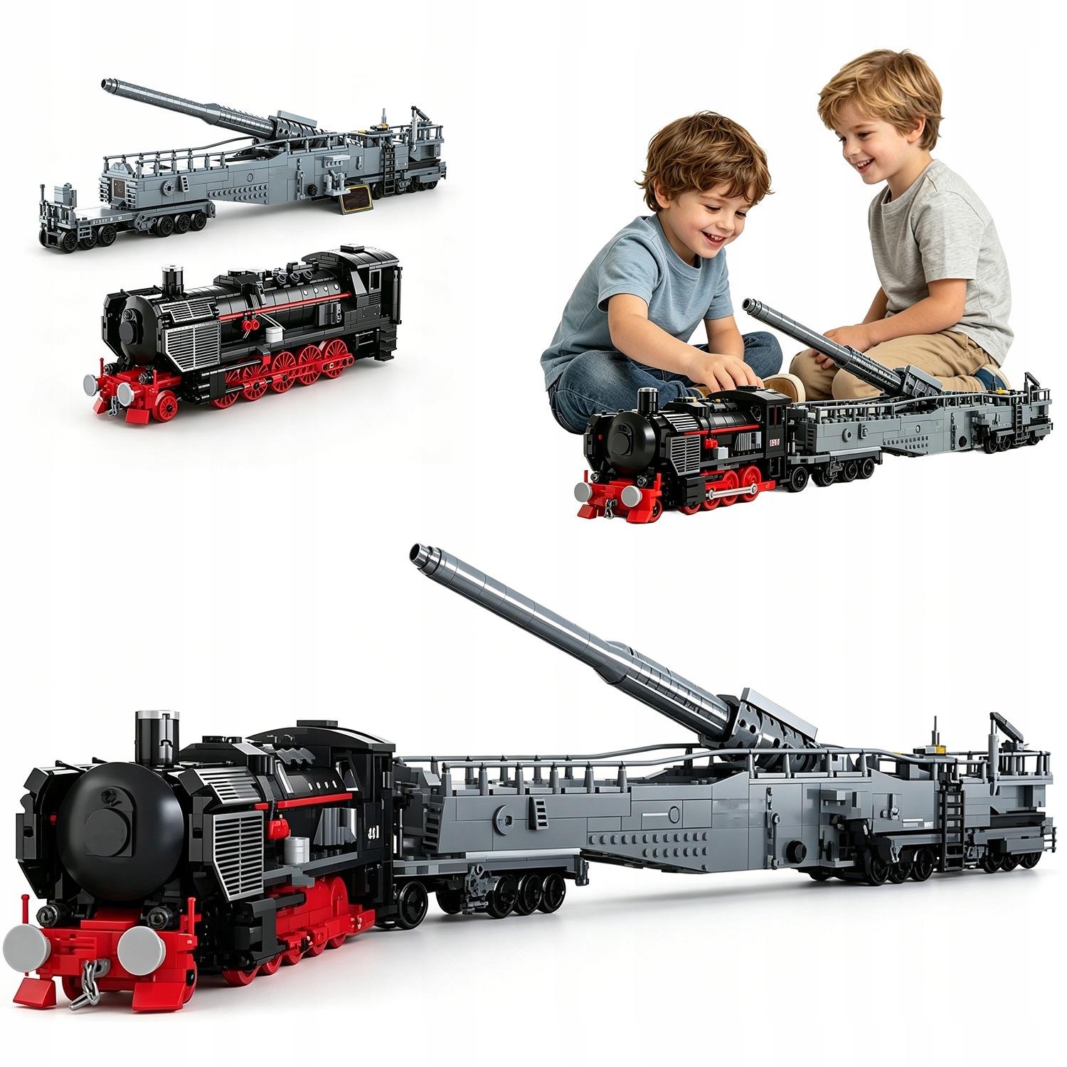 Klocki Pociąg Kolejowy K5 1637 Szt Ruchoma Wieża 12+