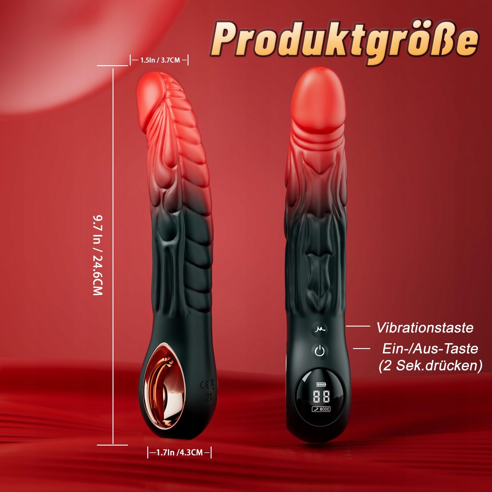 XL VIBRATOR Zestaw Wibratorów Dla Kobiet Mężczyzn Par 12 Trybów Wibracji — miniatura 5