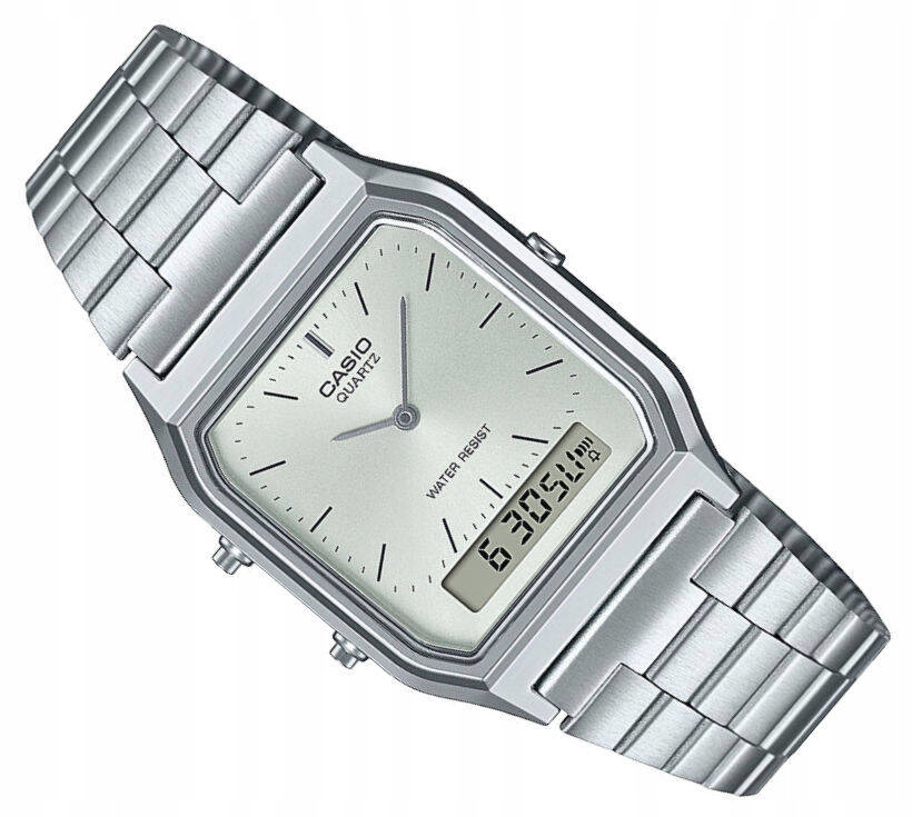 Klasické Casio Retro Vintage Hodinky AQ-230A -7AM Analogově-digitální