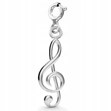 

Charms Klucz Wiolinowy Nutka Nuta Srebro 925