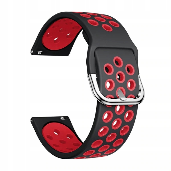 

Pasek do zegarka opaska smart 20mm czarny/czerwony