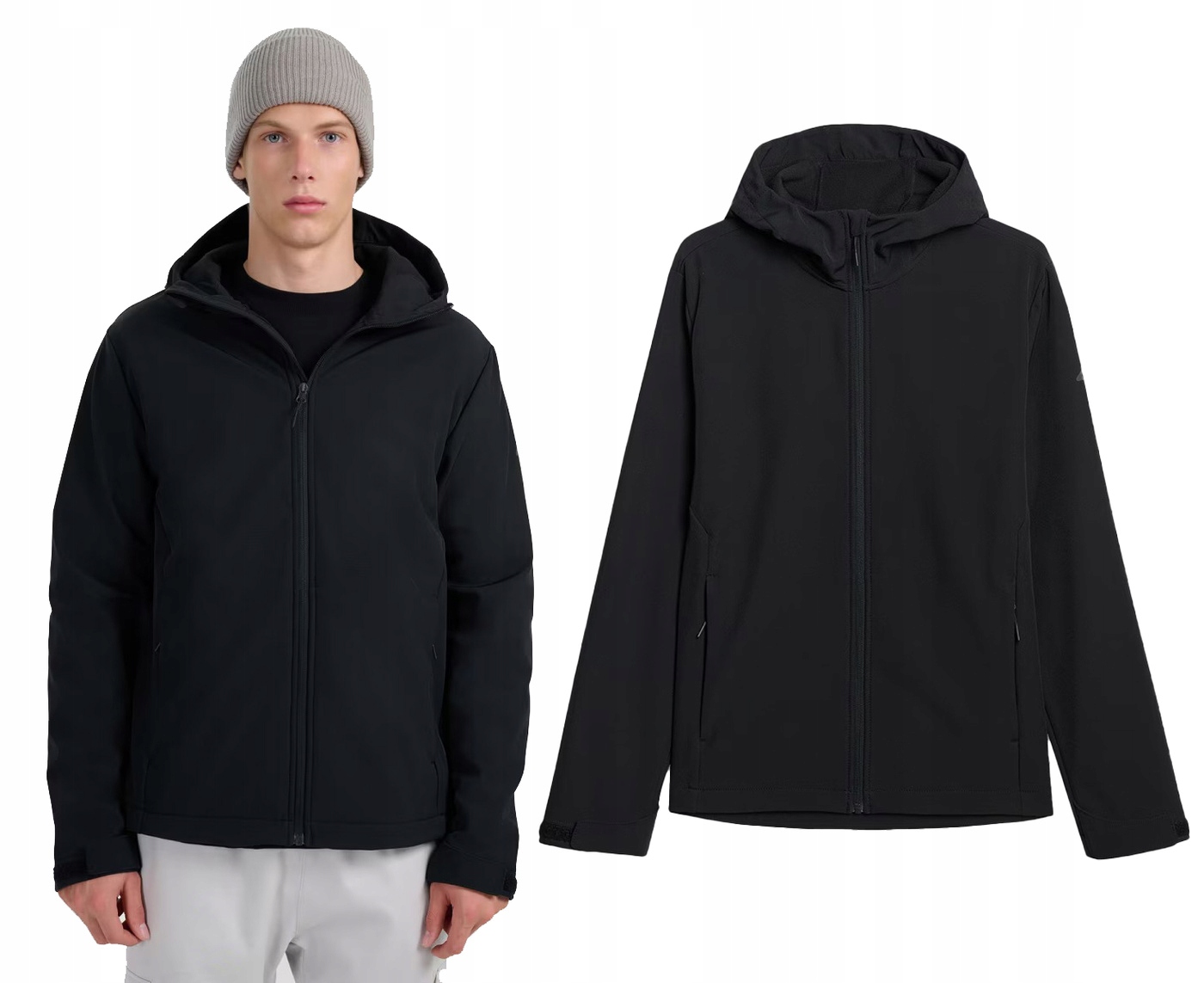 Přechodová bunda 4F softshellová zateplená M362 s membránou černá 3XL