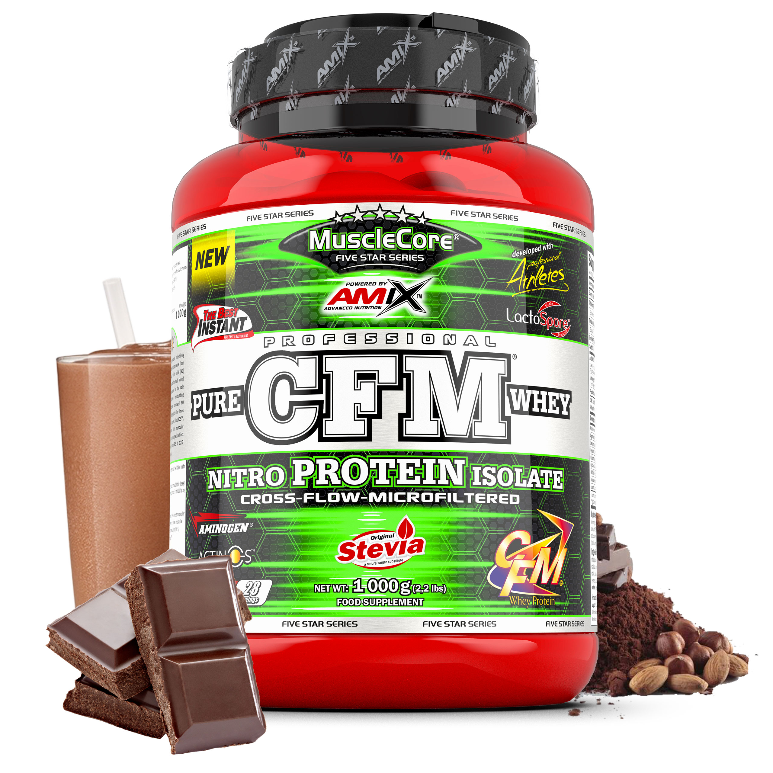 Protein proteinový izolát Amix – probiotika, enzymy stévie