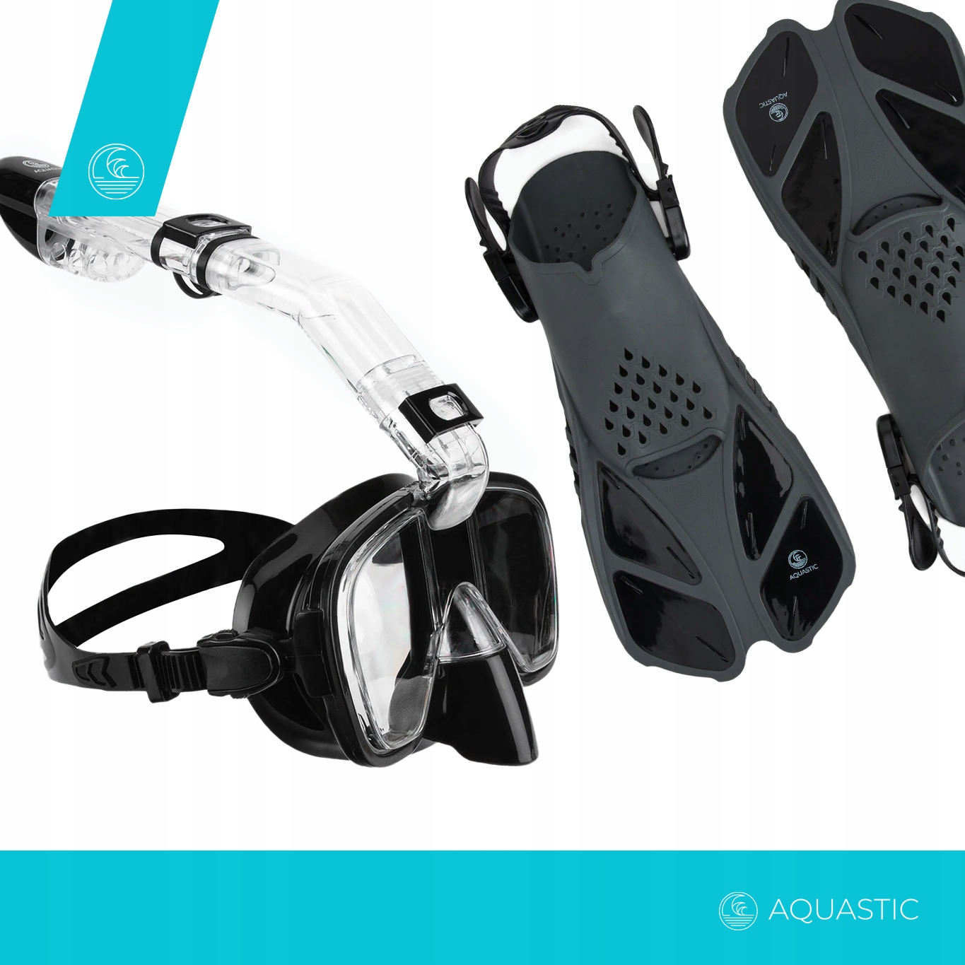 AQUASTIC ZESTAW MASKA DO NURKOWANIA FAJKA 35-41 Marka Aquastic