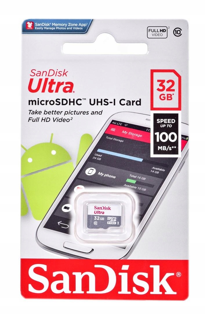 

Sandisk Ultra microSDHC 32 Gb 100MB/s
