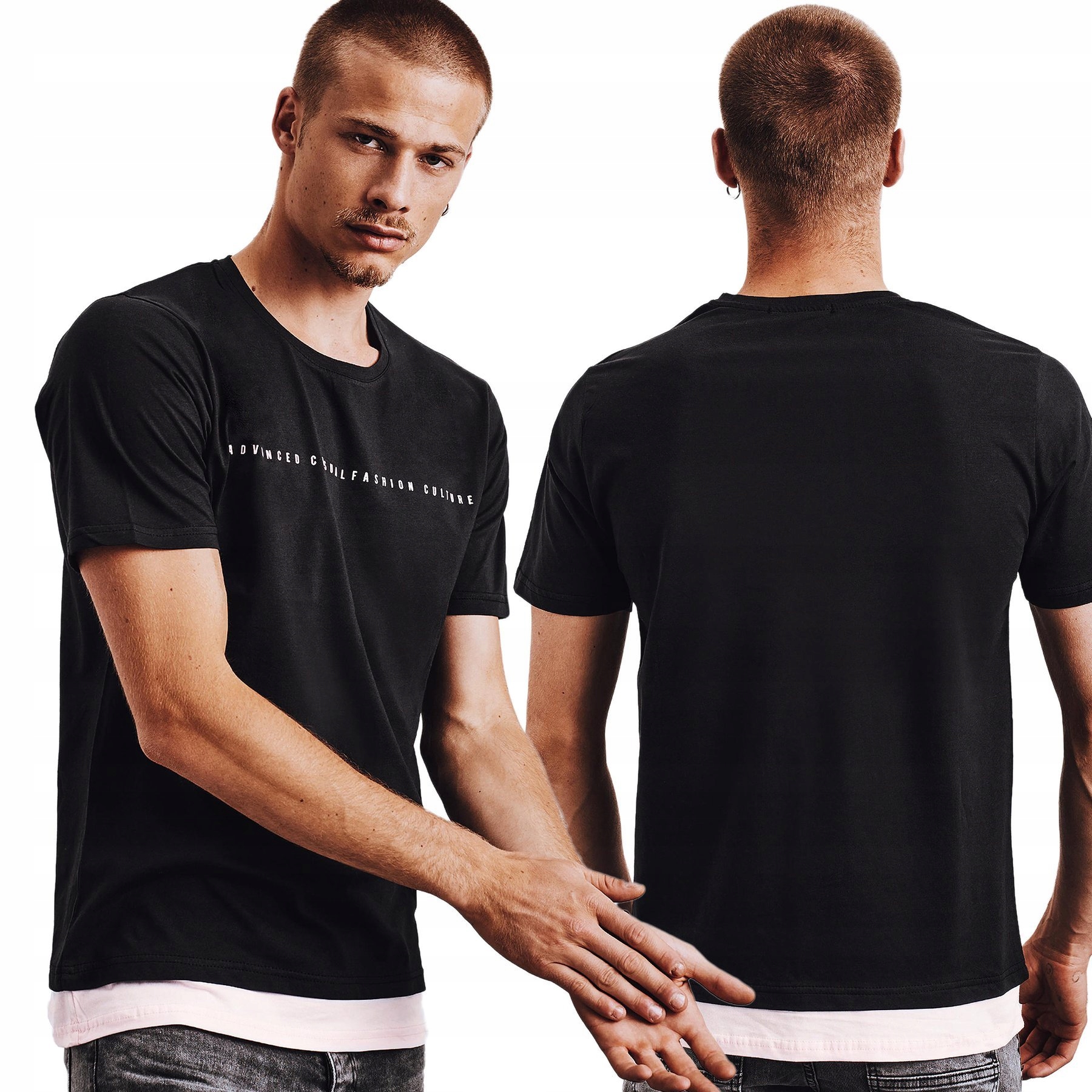 

Męska Koszulka T-shirt Z Nadrukiem rx4640 - L