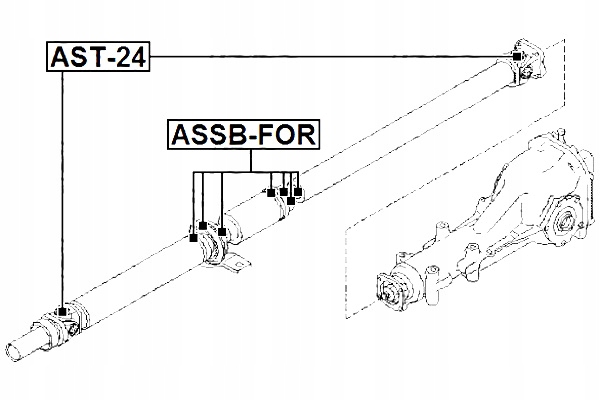 FEBEST PODPORA WAŁU NAPĘDOWEGO KPL SUBARU IMPREZA G11 2000.02-2007.04 Producent części Febest