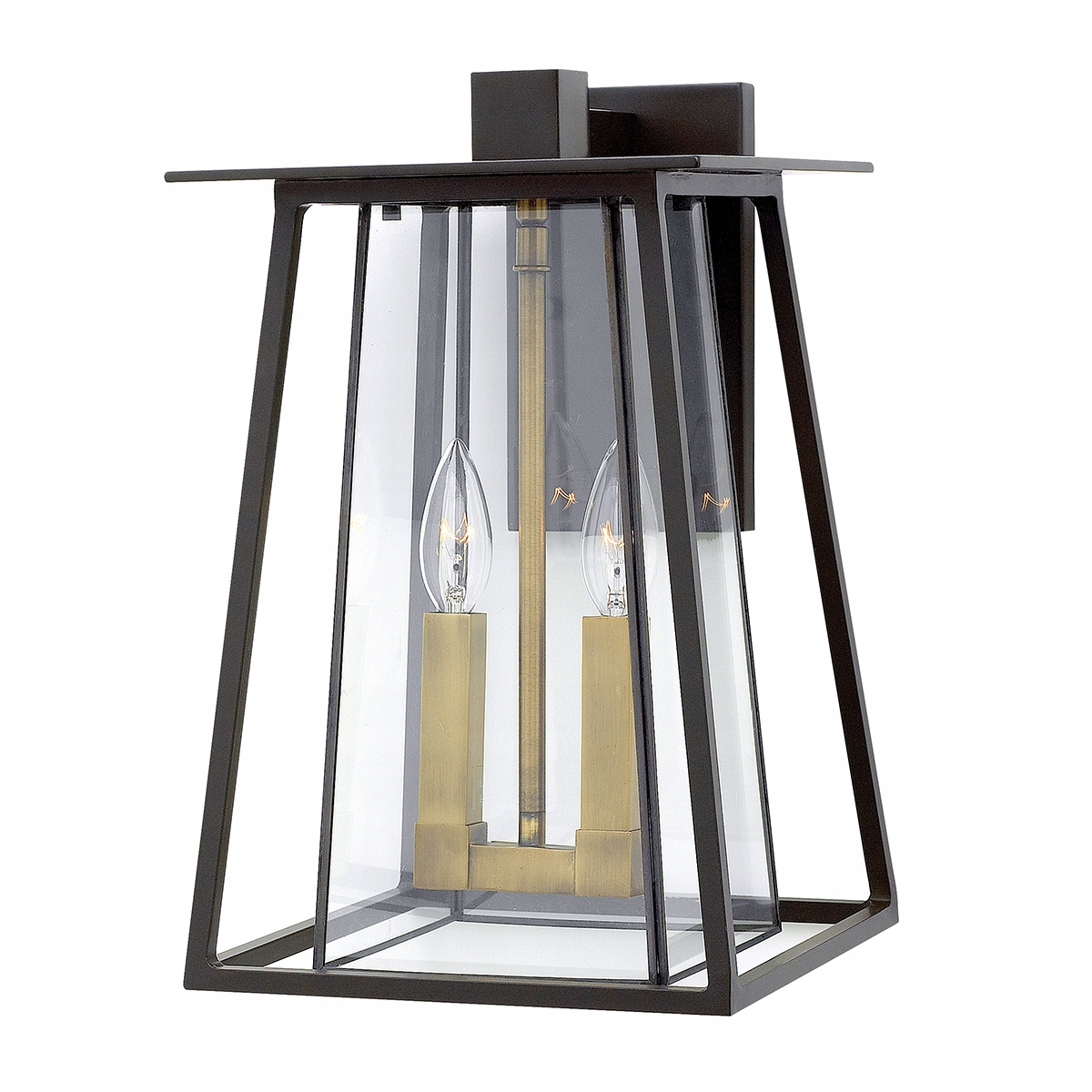 Venkovní nástěnná lampa art deco svícnová lucerna 2 body IP44 Hinkley
