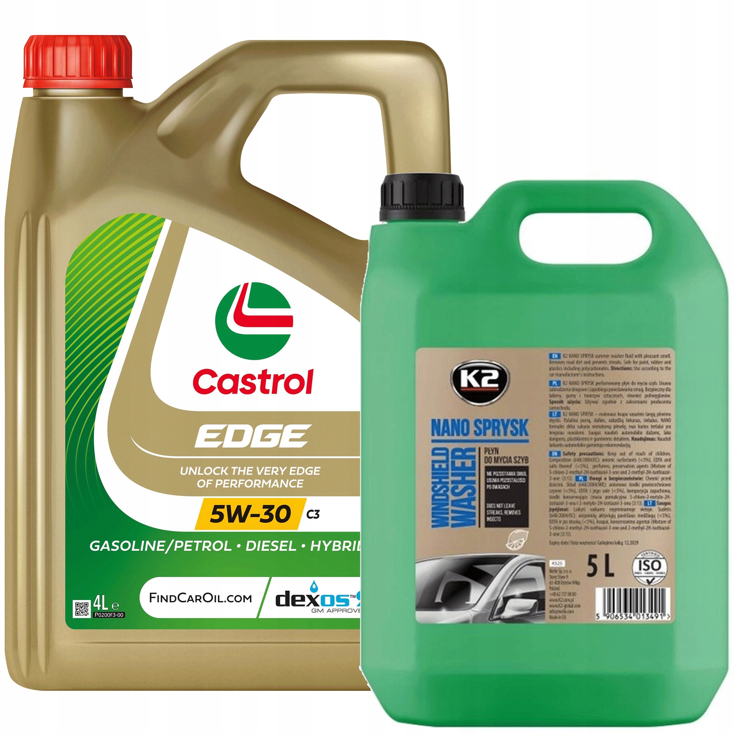 Olej Castrol Edge 5W-30 C3 Pc 4L K2 Tekutina do ostrekovačov Letná K525 5L