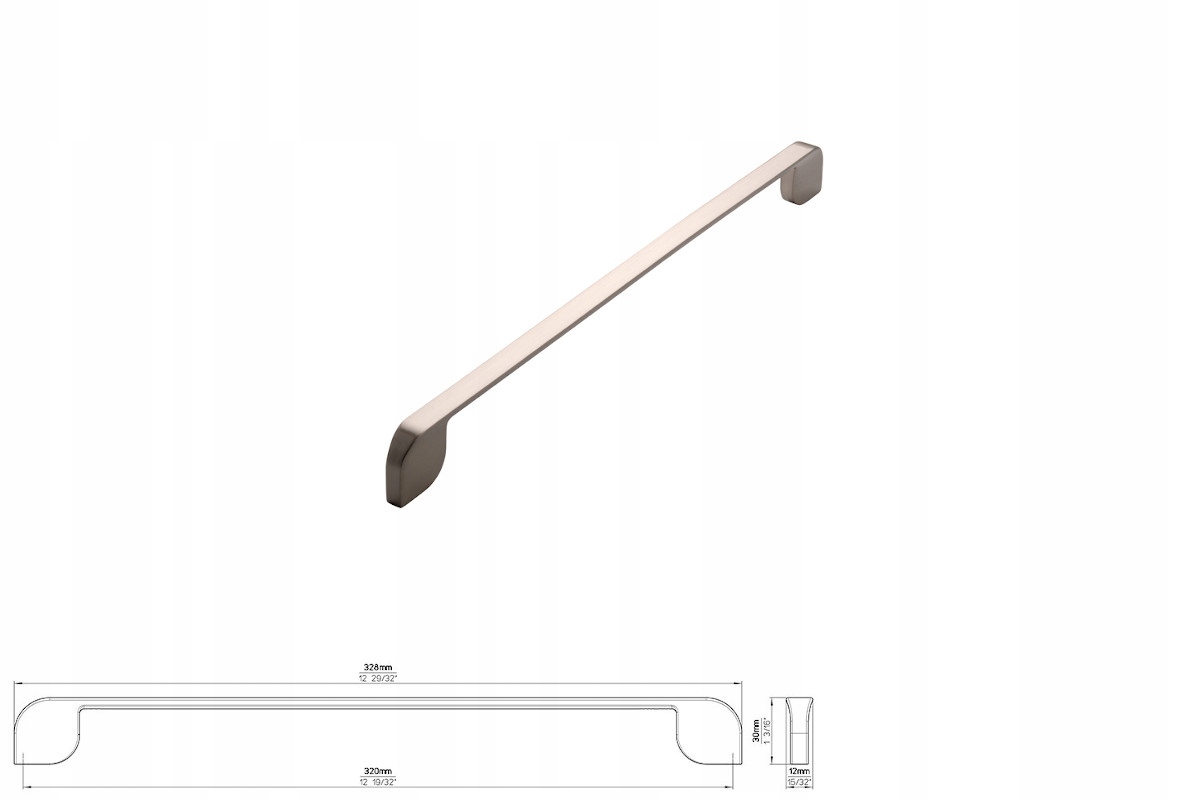 Nábytková úchytka Siro 2391-328ZN21 s efektem nerezové oceli