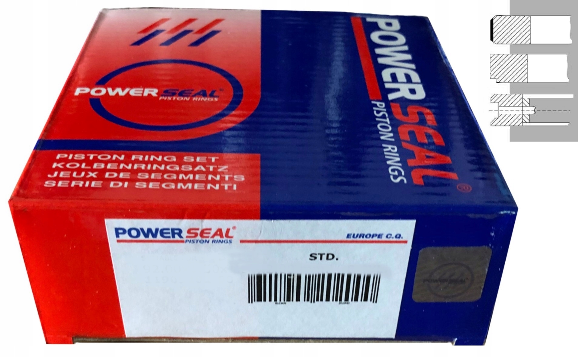 PIERSCIENIE TLOKOWE HATZ 1D41 90 MM 2/2/3,5 Typ samochodu Niezdefiniowany