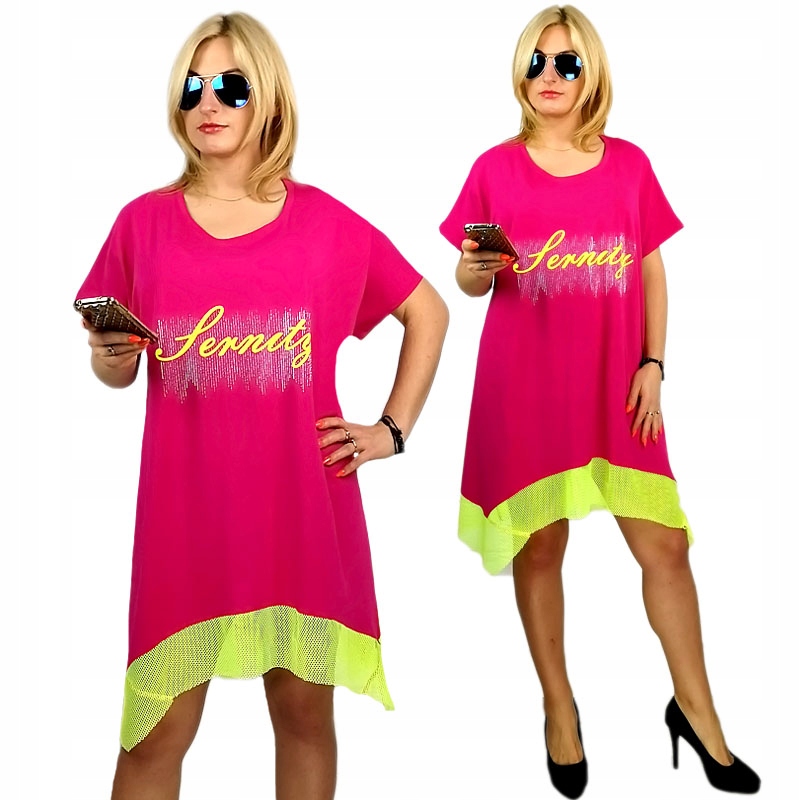 

Oryginalna Trapezowa Tunika Sukienka 50 52 54 Uni