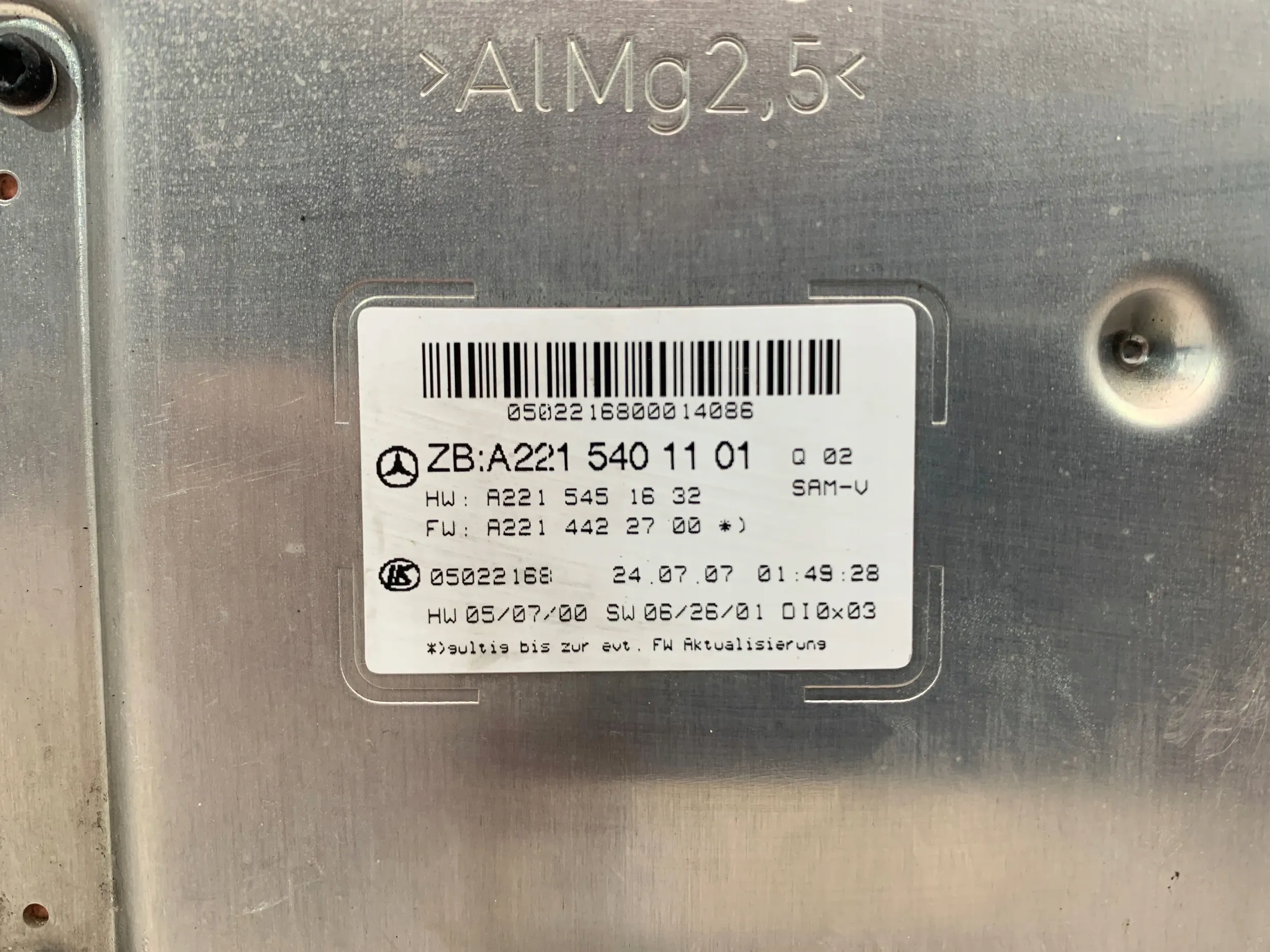 MERCEDES S W221 MODUŁ STEROWNIK SAM A2215401101 Producent części Mercedes-Benz OE