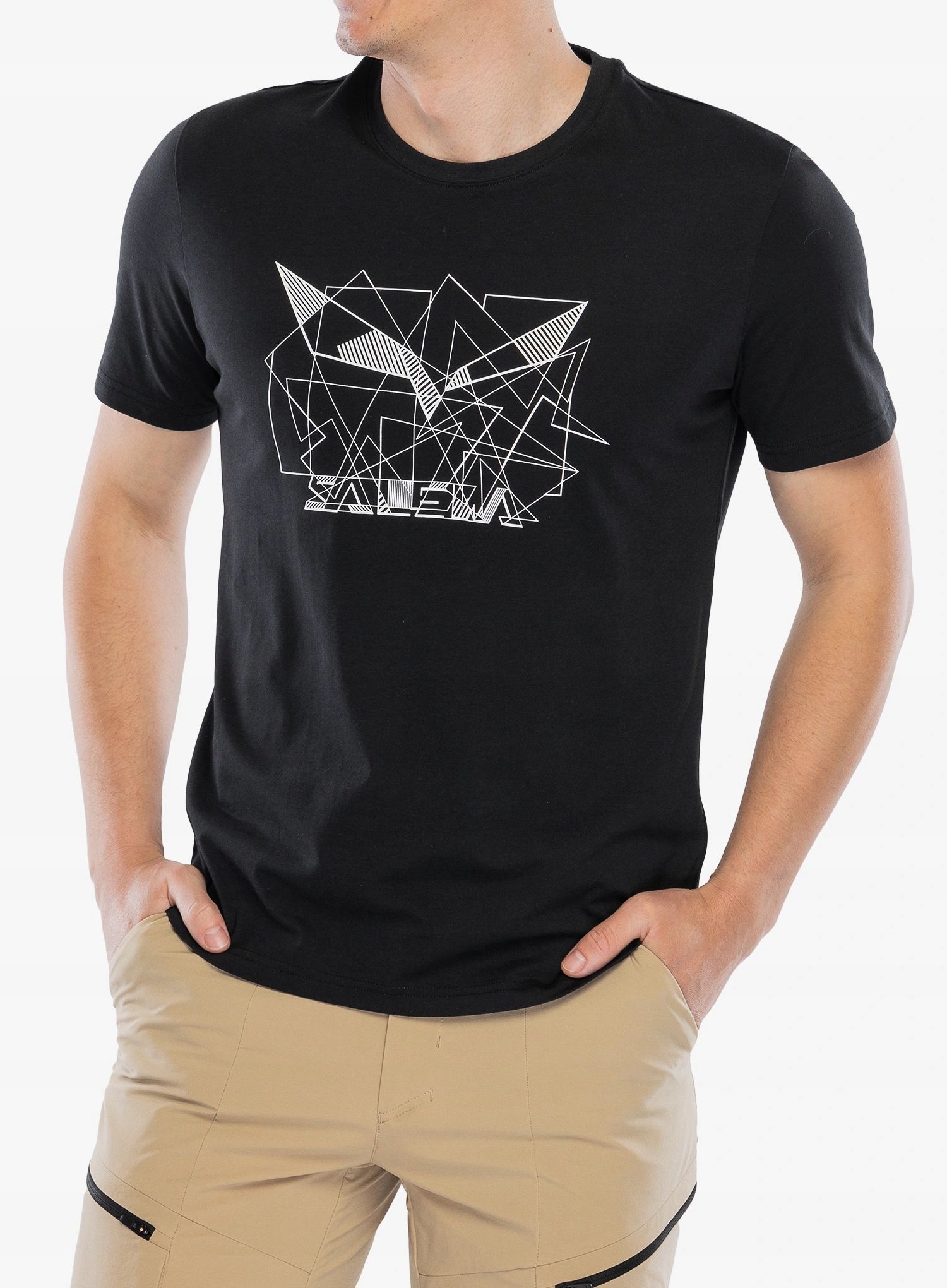 Tričko s potiskem Salewa Eagle Geometric T-Shirt black out S