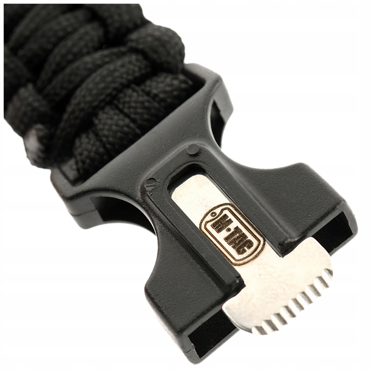 Bransoletka Taktyczna M-Tac Paracord Krzesiwo Gwizdek Kompas Black L Model Paracord
