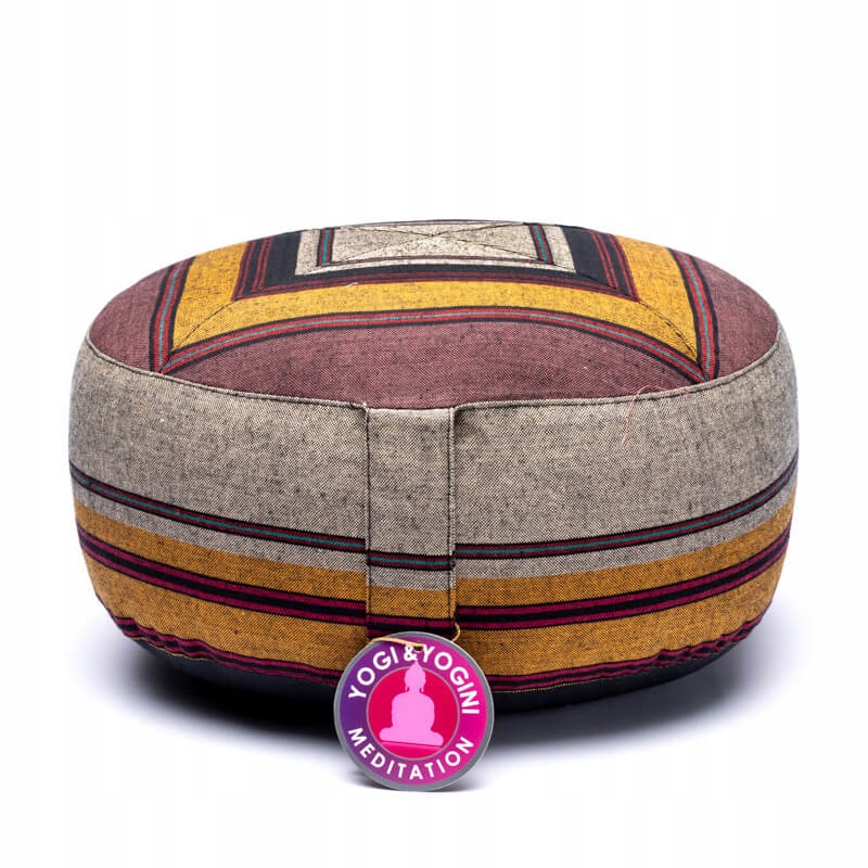 Wielokolorowa poduszka do medytacji z bawełny komfort i styl