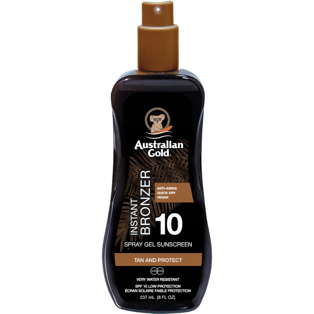 Australian Gold żel do opalania z bronzerem SPF 10, 237 ml.