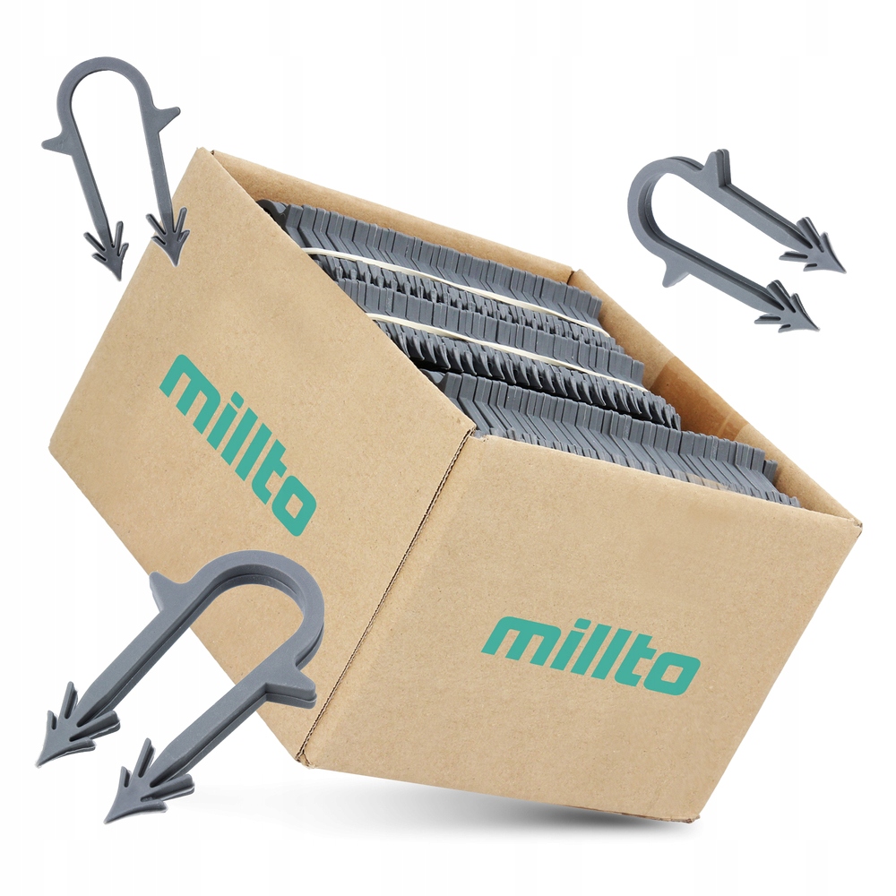 Klipsy do takera czarne rur PEX PODŁOGÓWKA 50 mm Długość 0 m