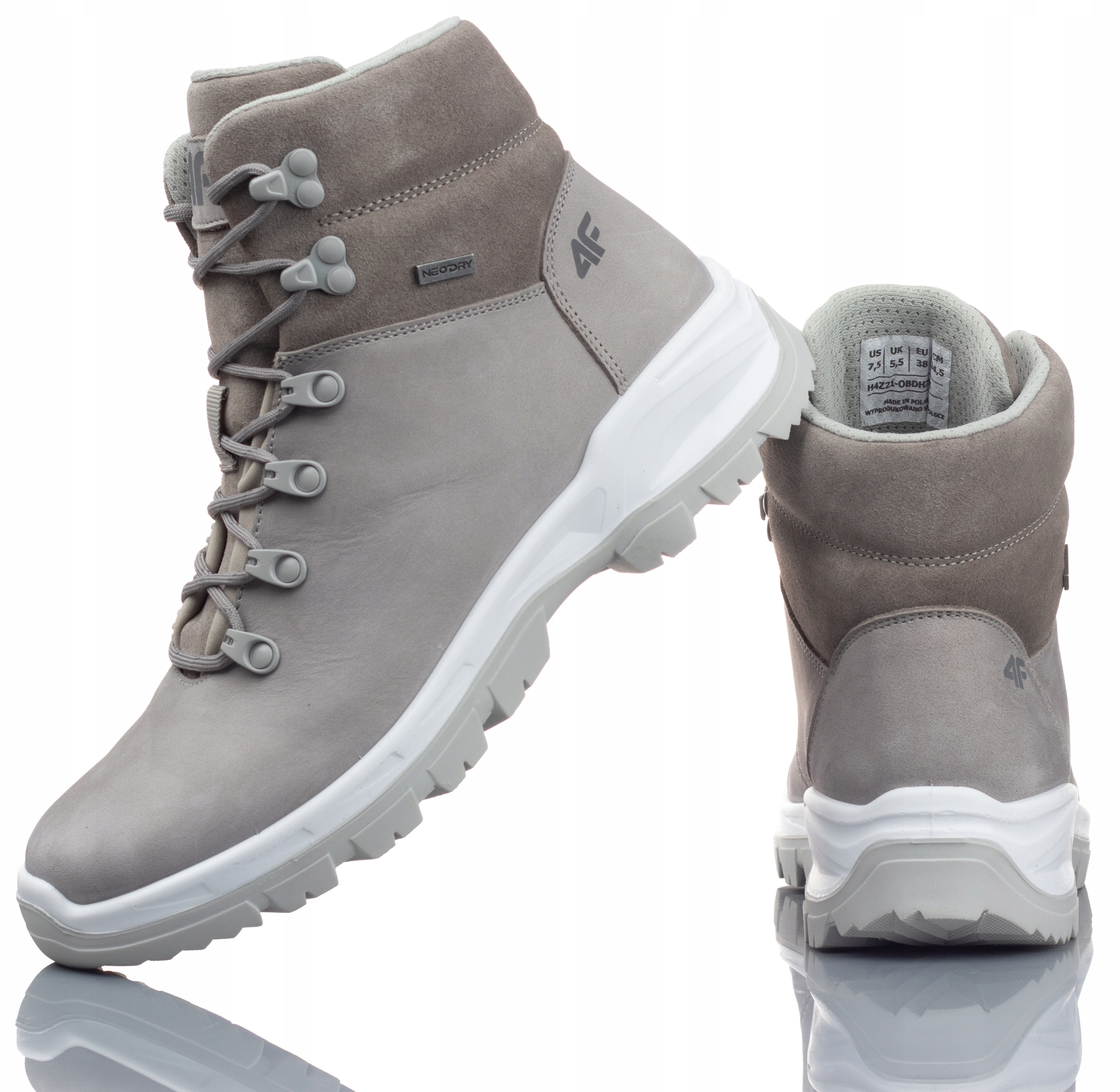 BUTY DAMSKIE 4F ZIMOWE WODOODPORNE SZARE R-37