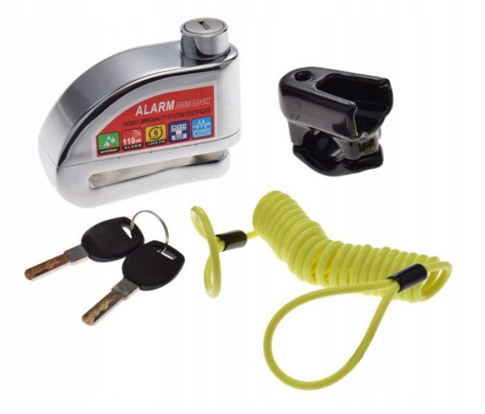 BLOKADA NA TARCZE HAMULCOWA MOTOCYKL ROWER ALARM