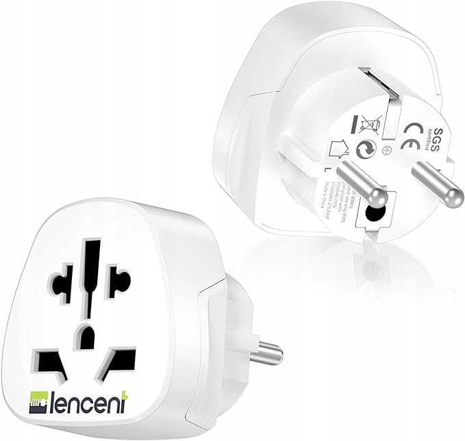 Lencent 830EU Adapter wtyczka typu E / F przejściówka turystyczna
