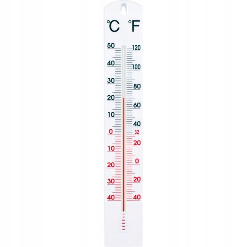 Termometr pokojowy plastikowy 40 cm biały