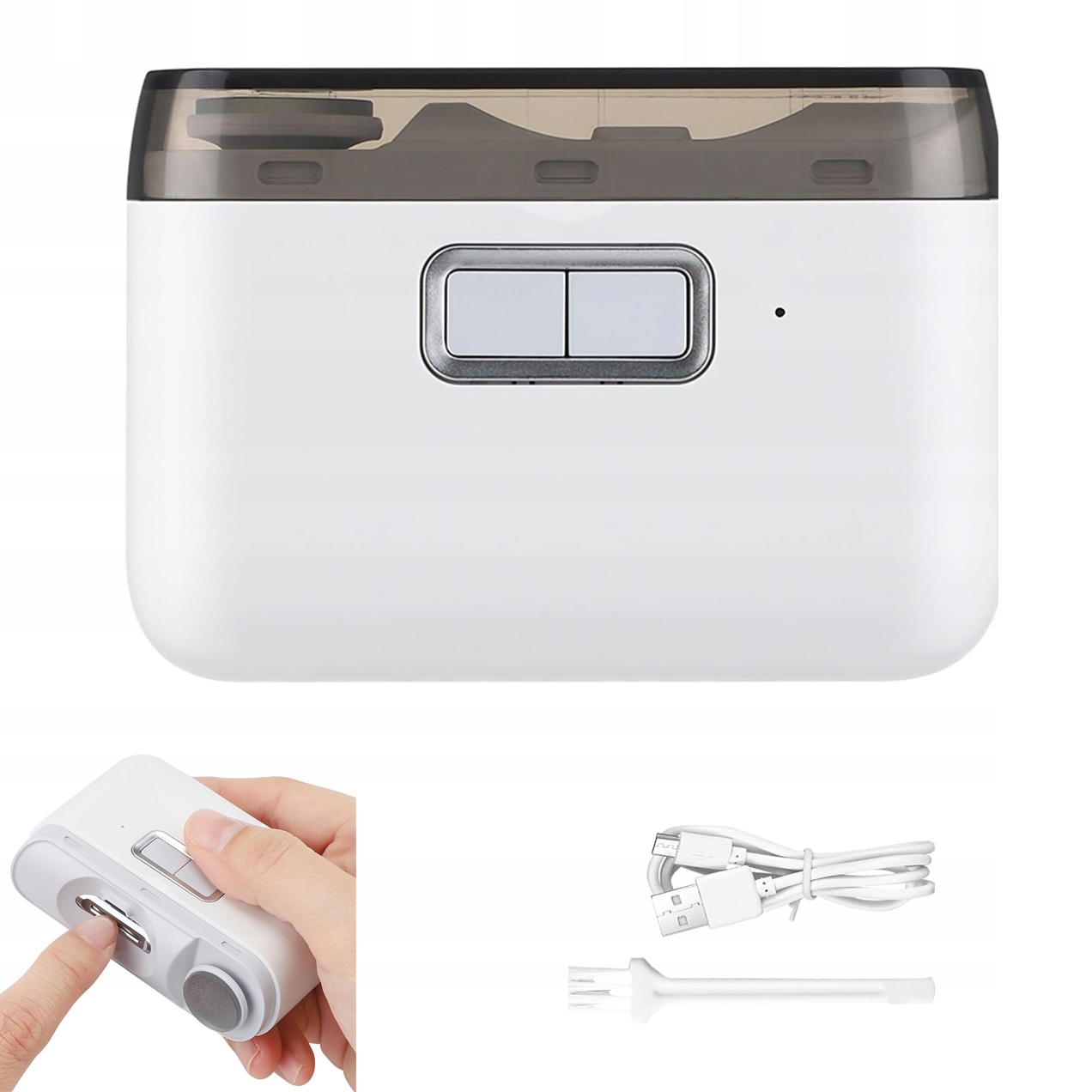 Elektrické kleštičky a pilník na nehty 2 v 1 – Tiché pro péči o nehty kojenců a seniorů