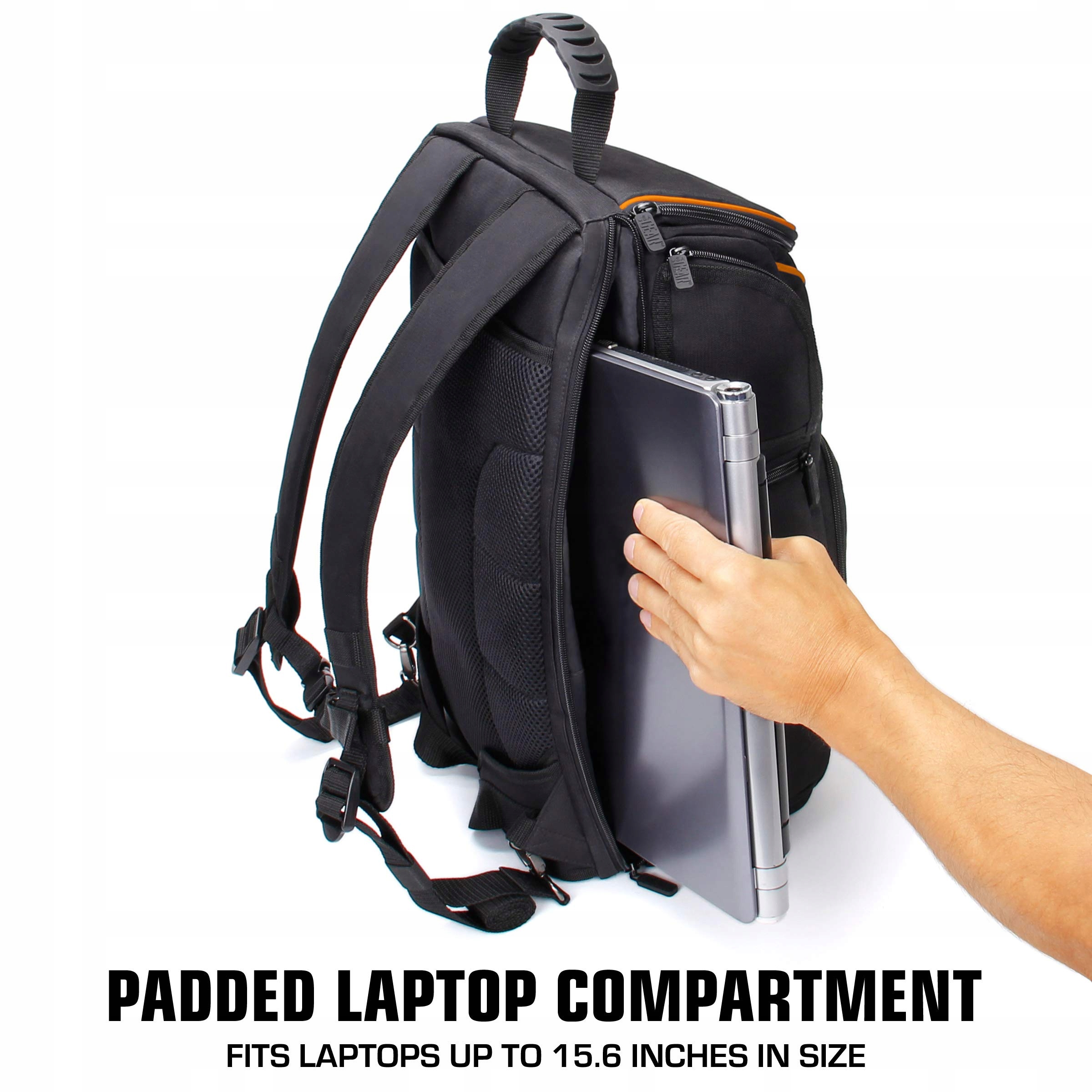 USA GEAR Plecak Na Aparat DSLR Z Miejscem Na Laptopa 43 cm Wodoodporny — miniatura 3
