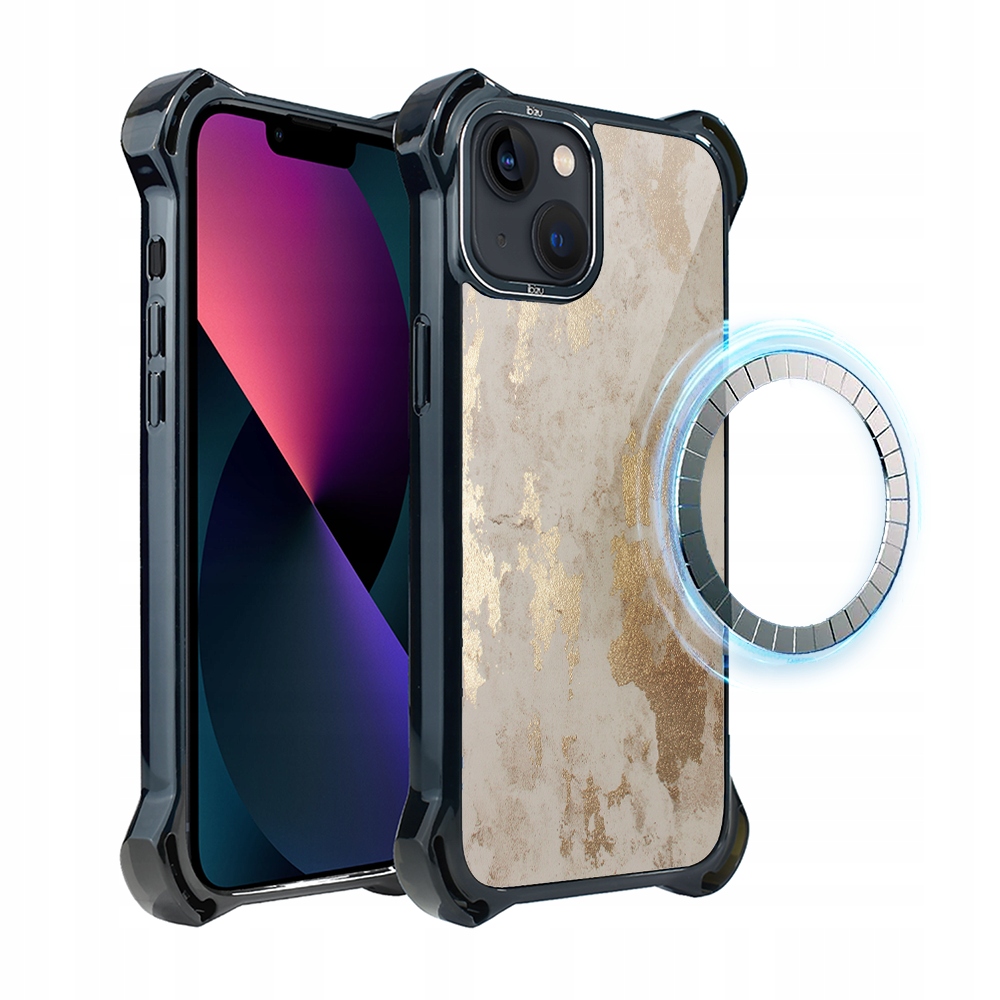 Pouzdro pro iPhone 13 Ibizu DropGuard Ultra s MagSafe, šampaňské zlato