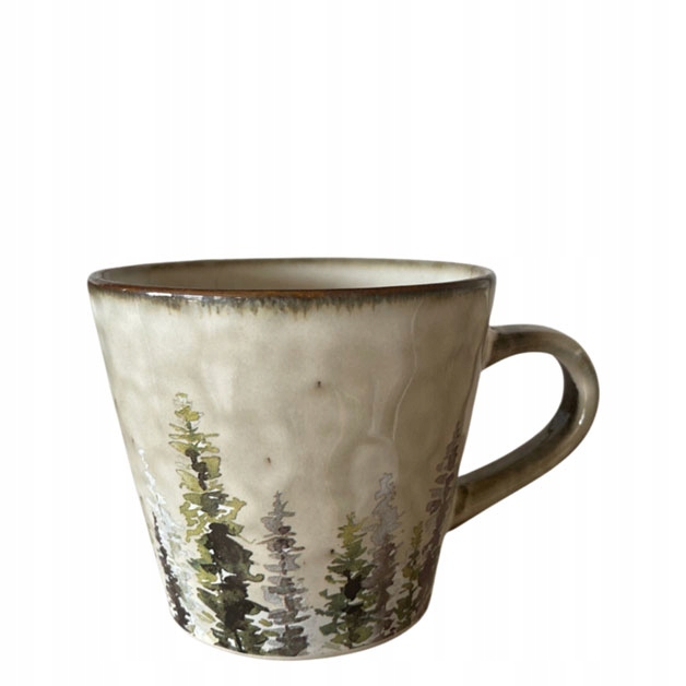 

Kubek Ceramiczny Szary Beżowy 9X9 Seria Holly