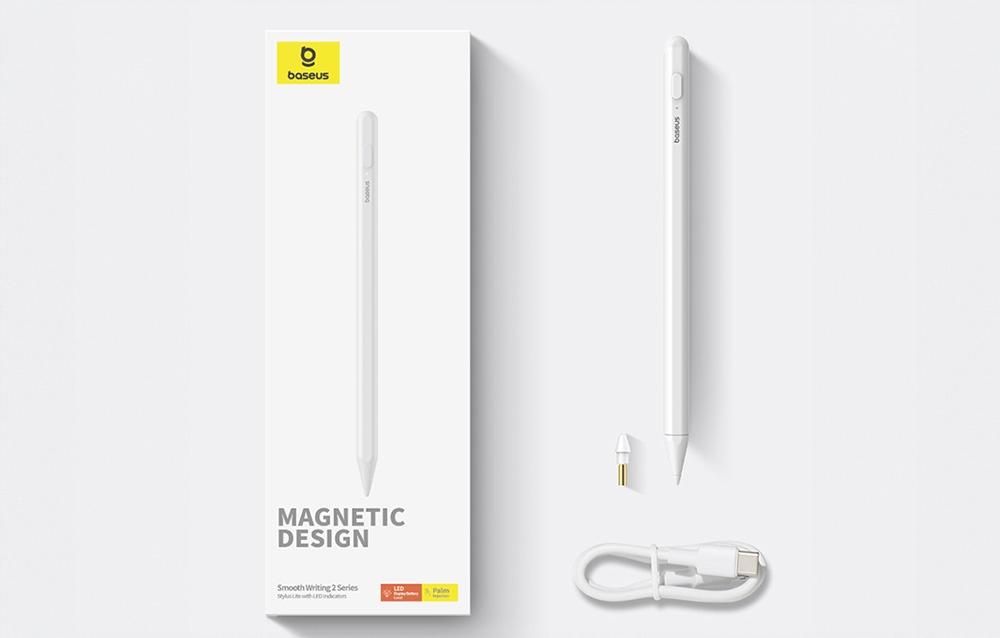 BASEUS RYSIK PENCIL PEN STYLUS AKTYWNY DO TABLETA APPLE IPAD AIR / PRO LED Kolor biały