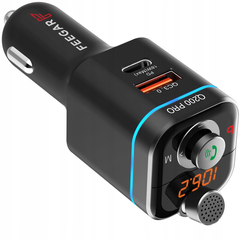 

Feegar Transmiter Fm bluetooth ładowarka Qc 4.0 Pd