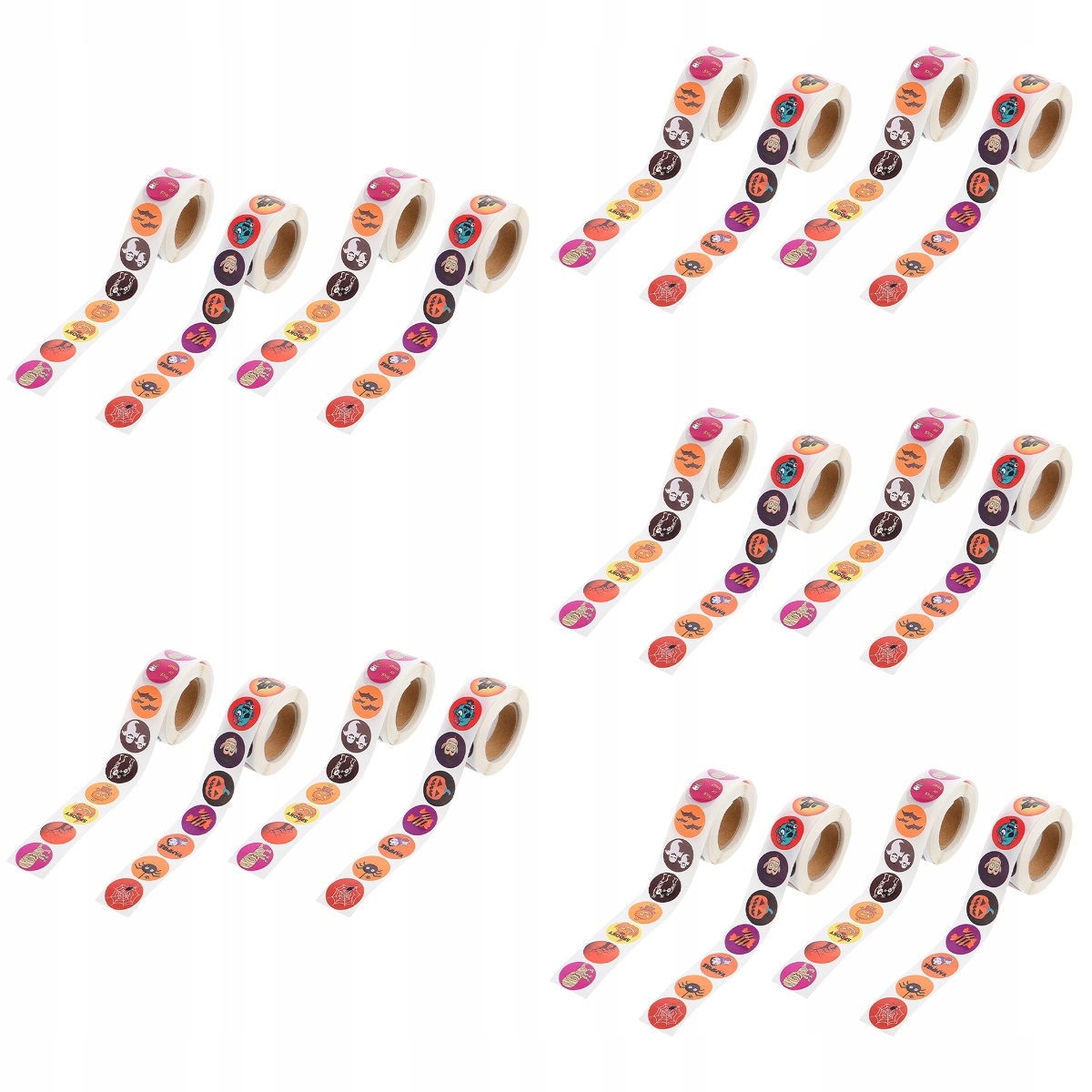 20 ROLEK NAKLEJEK NOWOŚĆ PREZENTY HALLOWEEN OKRĄGŁY ŚW