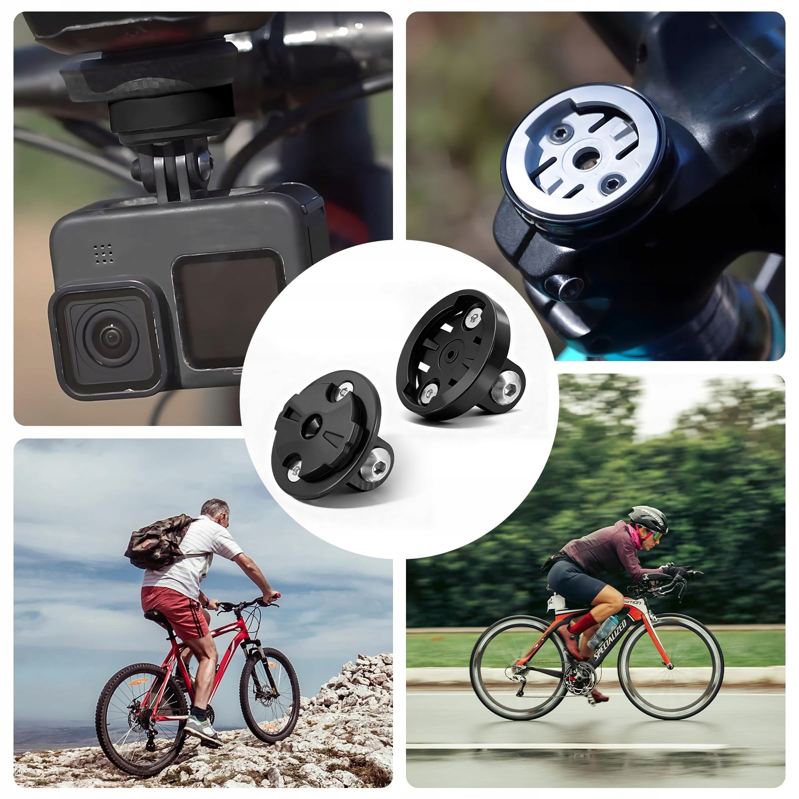 Uchwyt Rowerowy Do Garmin GoPro Adapter Licznika Kamery Lampki KALEXION — miniatura 6