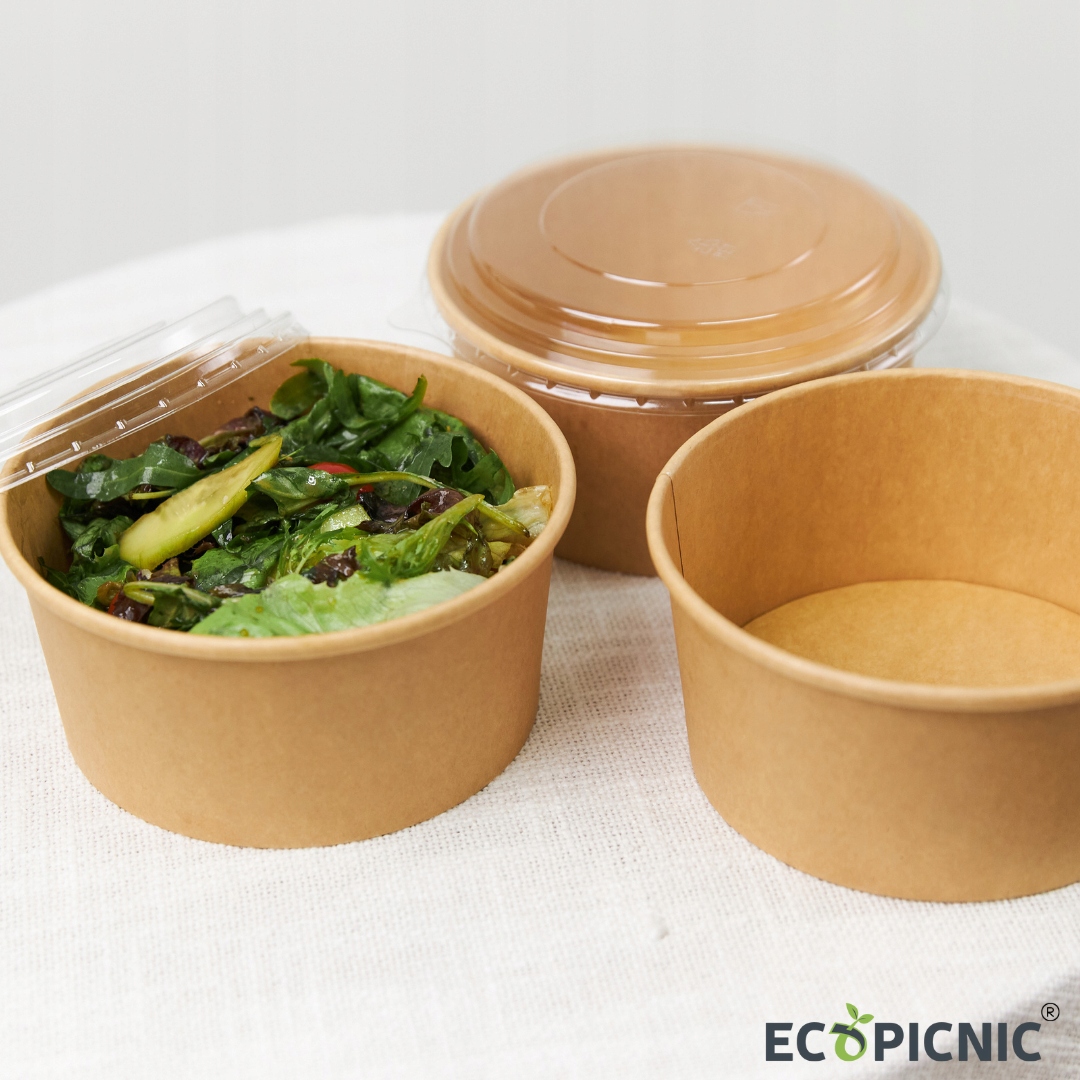 Pojemnik Miseczka KRaft na zupę sałatkę miska Z POKRYWKĄ 1000ml 50szt Kod producenta CG-1000-B