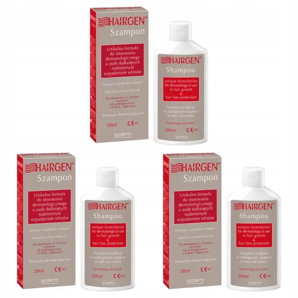 3x Hairgen szampon dla kobiet i mężczyzn