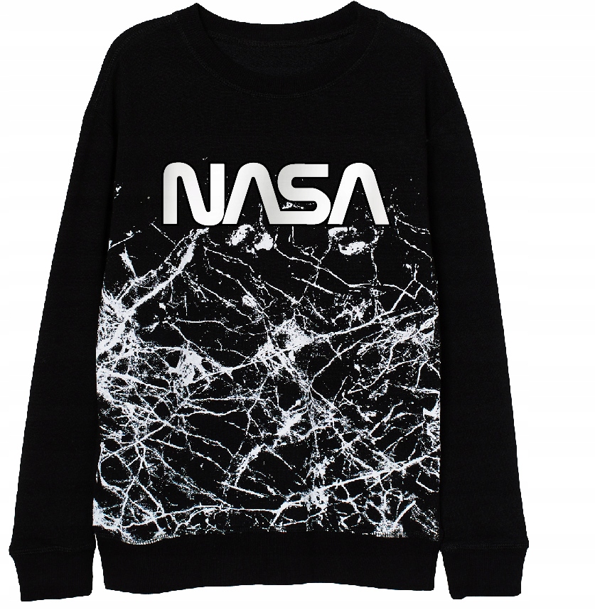 

Kultowa Czarna Bluza Nasa Ciepła Dresowa 158/164