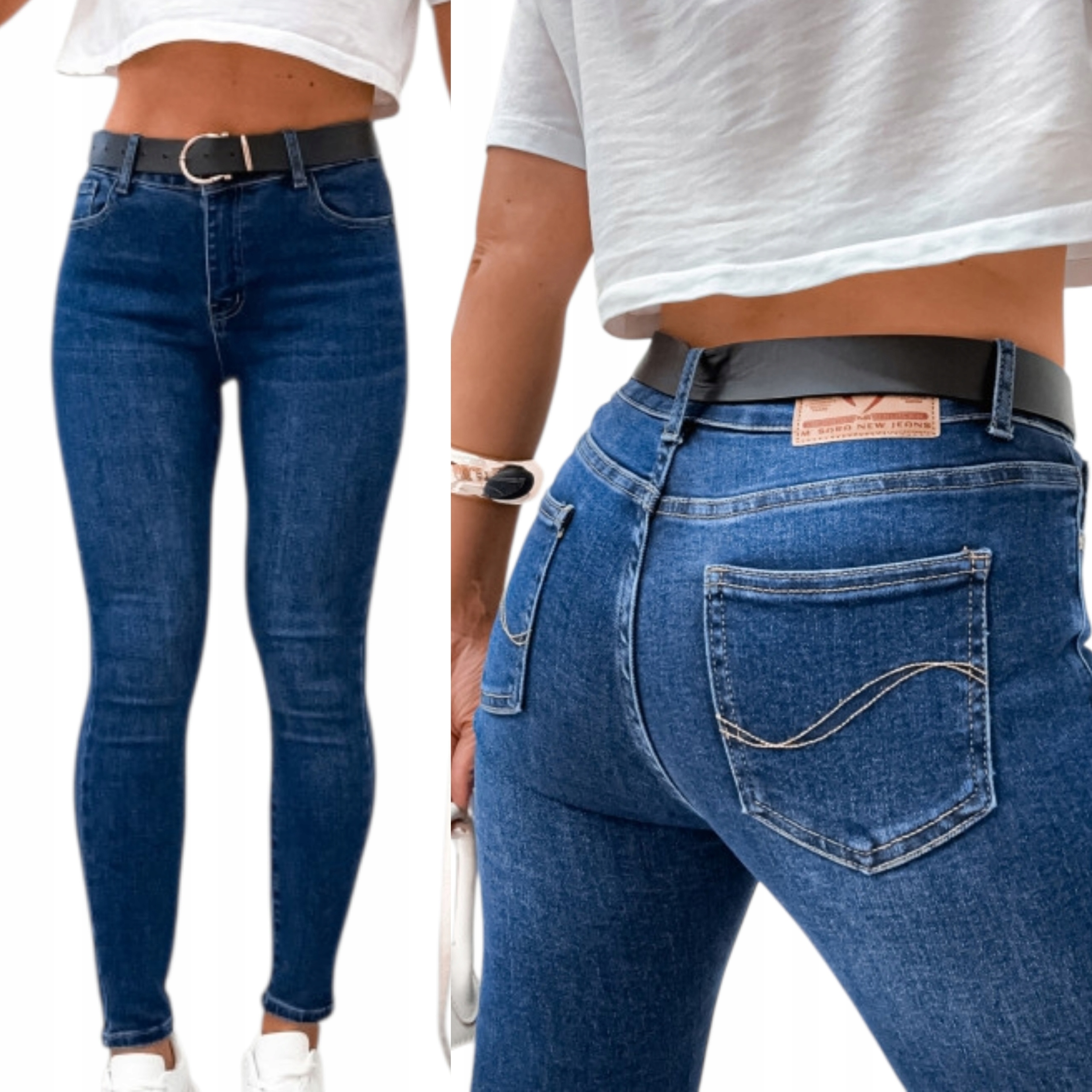 M.sara jeansy spodnie damskie rurki skinny a'la levis M/38