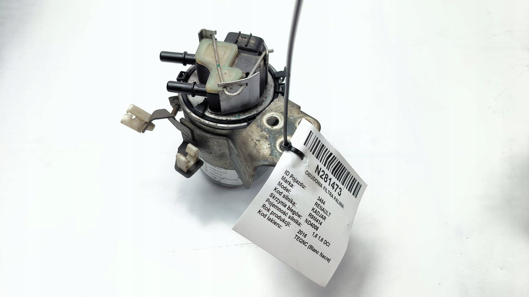 cover of a filter, of the fuel 1.6 DCI RENAULT KADJAR