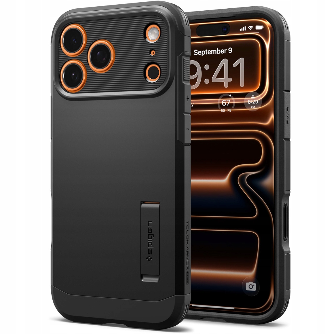 Etui do iPhone 17 Pro, Spigen Tough Armor T Mag case do MagSafe z podstawką