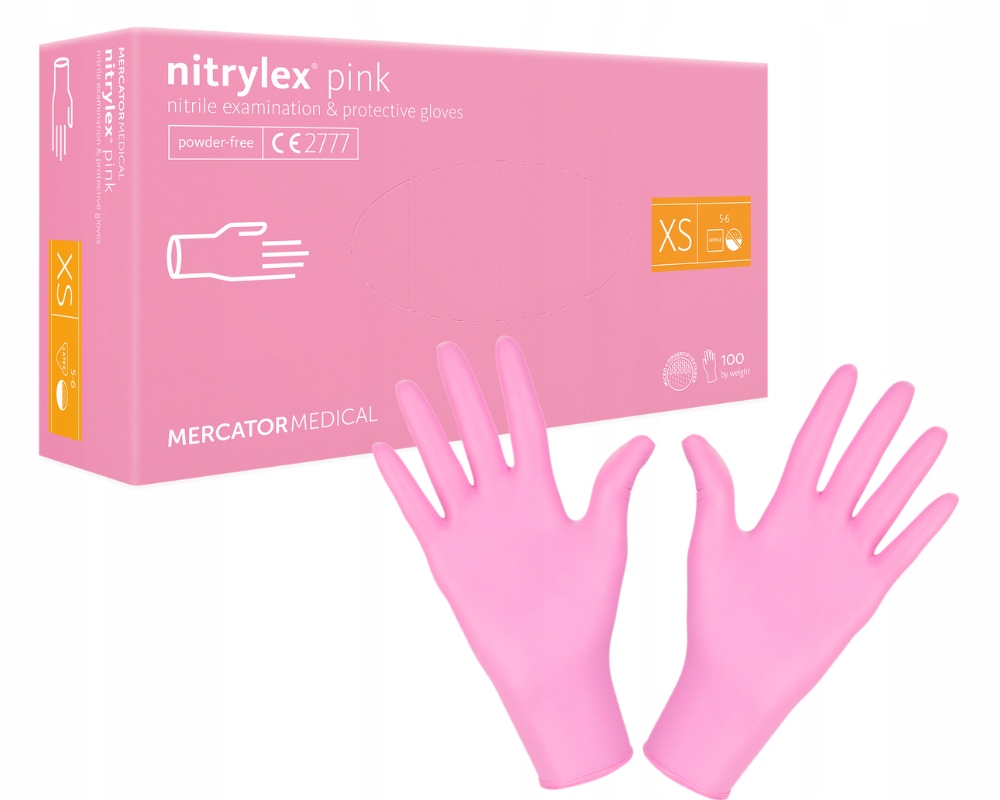 

Rękawice Nitrylowe Nitrylex Pink Różowe Xs 100 szt