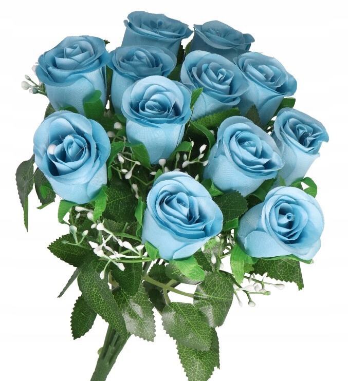 SZTUCZNE KWIATY ROŚLINY RÓŻA RÓŻE BUKIET GĘSTY XXL