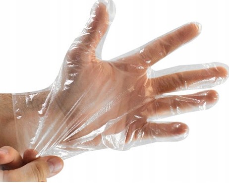 

Rękawice Rękawiczki Foliowe Ochronne Hdpe 100szt