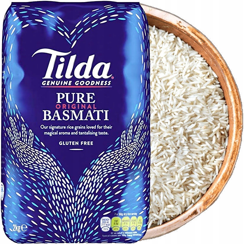 Levně Indická rýže Basmati Čistá bezlepková přírodní rýže 2 kg 2000 g Tilda