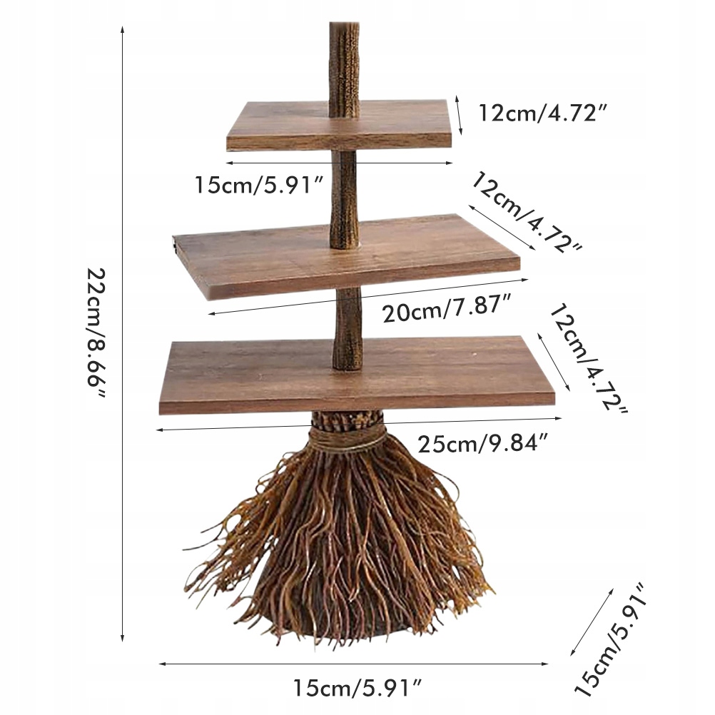 PATERA 3-PIĘTROWA CIASTO CIASTKA STYL MIOTŁY Stan opakowania oryginalne