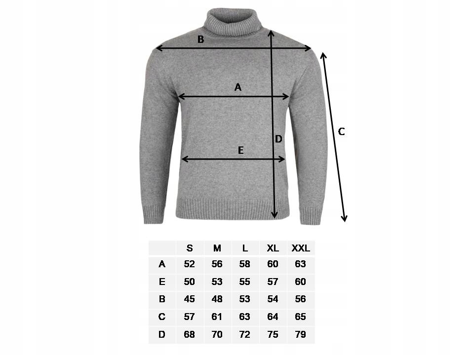 GOLF MĘSKI WEŁNIANY SWETER JEANSOWY! ROZ.M SW148 Model SW148