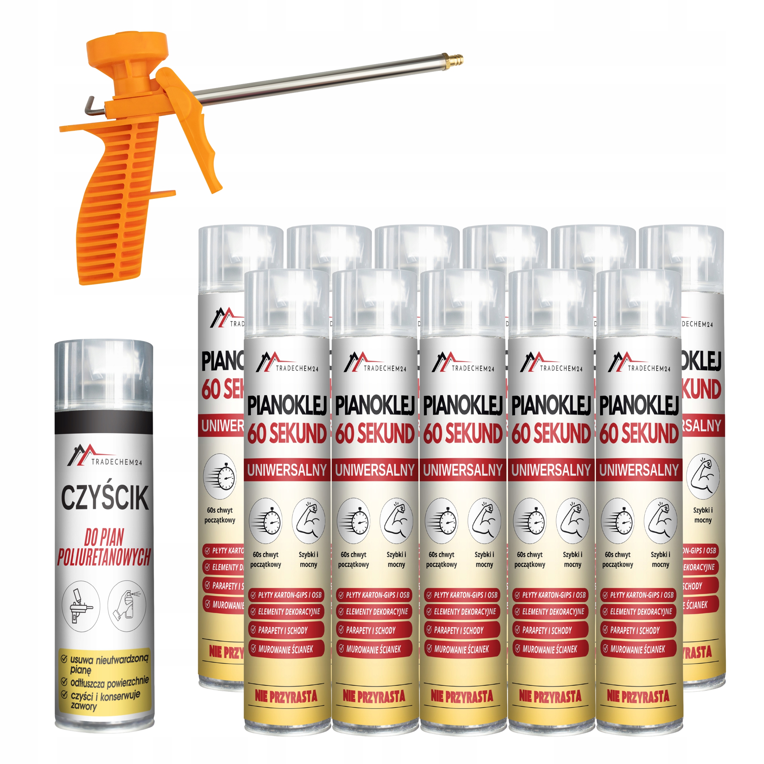 Pěnová Pěna 60 Sekund Univerzální Lepidlo Pistole Čistič