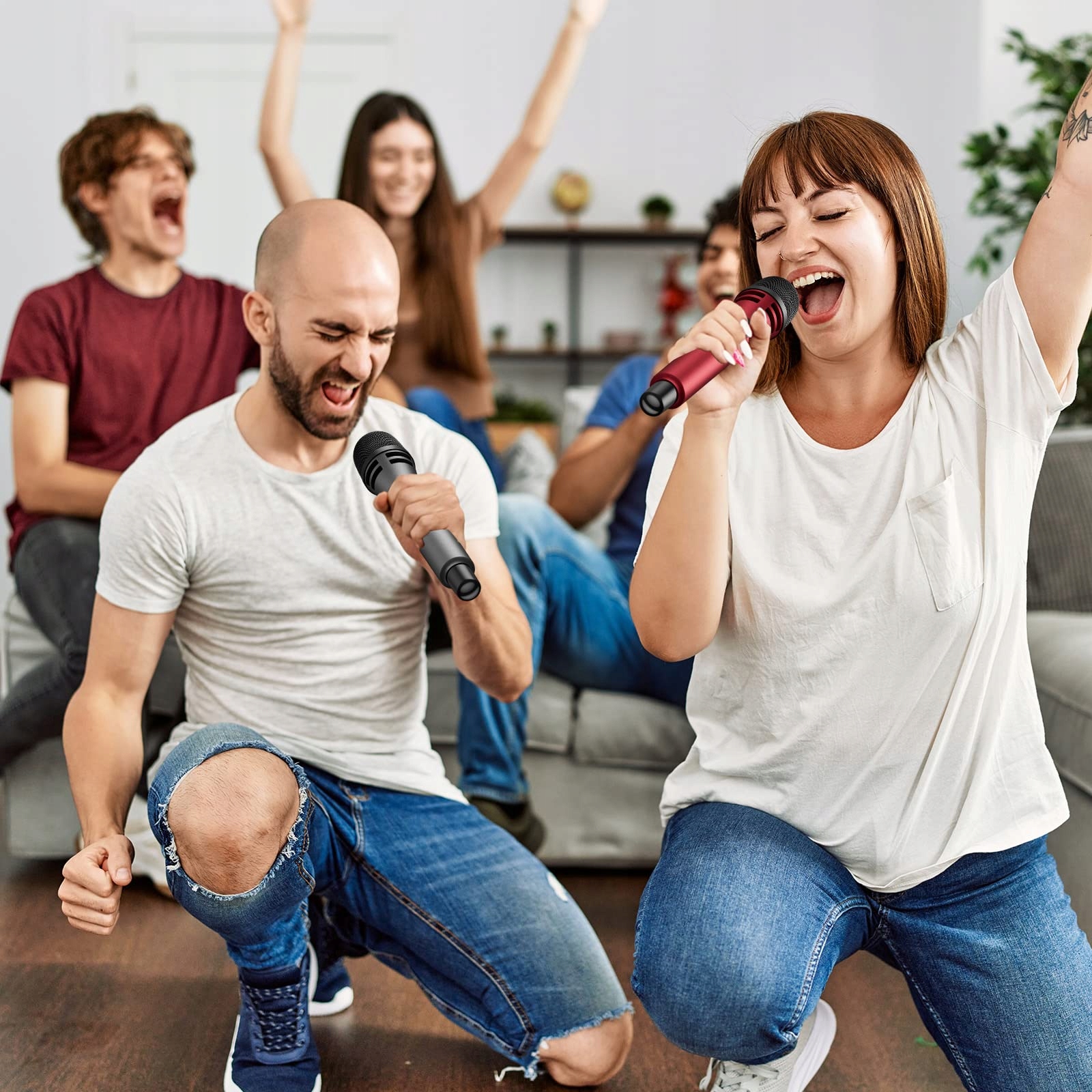 TONOR Mikrofon Bezprzewodowy Dynamiczny Z Odbiornikiem Do Karaoke PA — miniatura 8